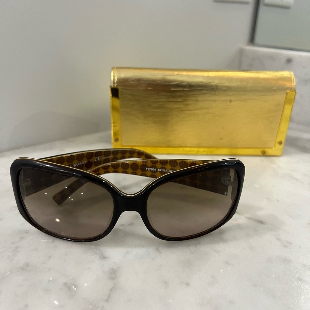 Tory Burch Black Sunglasses with Gold Case